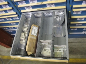 LISTA HEAVY DUTY 10-DRAWER PARTS CABINET W/ CONTENTS (W-50) LOADING & HANDLING FEE $25-